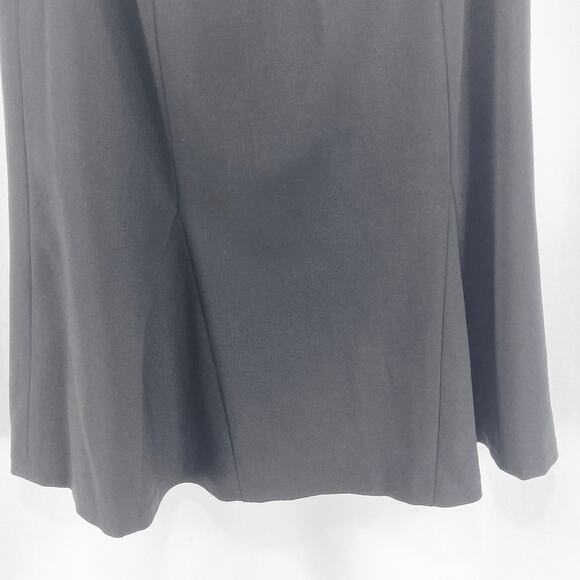 90s Vintage KATE HILL Black A-Line Wool Mini Skirt - Picture 4 of 10